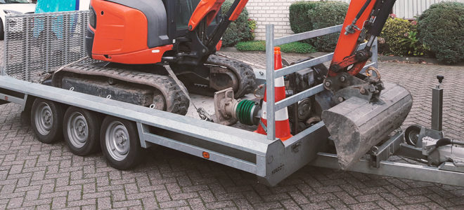 Hulco Terrax met graafmachine